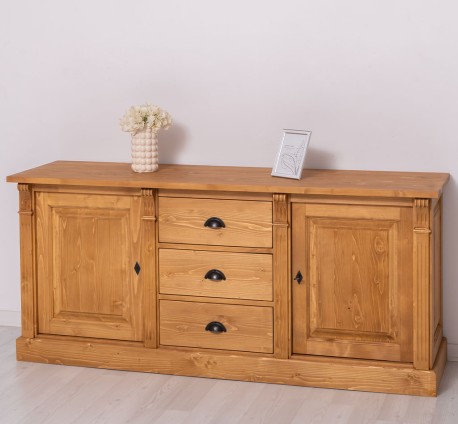 Bufet cu 2 usi, 3 sertare, BAS, Colectia Directoire de la Studio Szel PS56BAS - Culoare_P002 - CERUIT