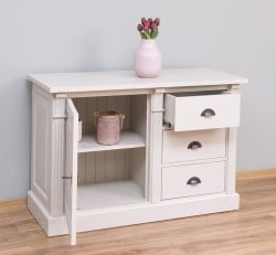 Bufet cu 1 usa, 3 sertare, BAS, Colectia Directoire de la Studio Szel PS46BAS - Culoare_P024 - VOPSIT