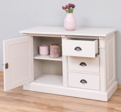 Bufet cu 1 usa, 3 sertare, BAS, Colectia Directoire de la Studio Szel PS46BAS - Culoare_P024 - VOPSIT