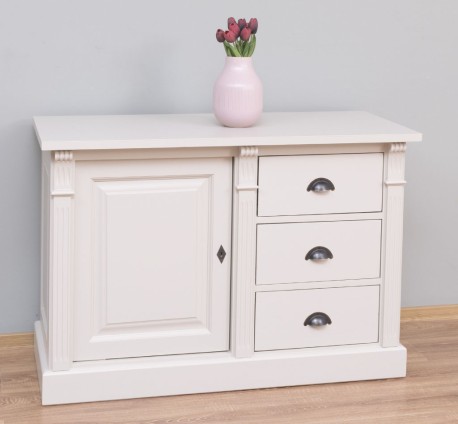 Bufet cu 1 usa, 3 sertare, BAS, Colectia Directoire de la Studio Szel PS46BAS - Culoare_P024 - VOPSIT