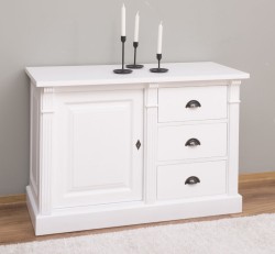 Bufet cu 1 usa, 3 sertare, BAS, Colectia Directoire de la Studio Szel PS46BAS - Culoare_P004 - VOPSIT