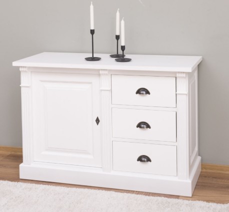 Bufet cu 1 usa, 3 sertare, BAS, Colectia Directoire de la Studio Szel PS46BAS - Culoare_P004 - VOPSIT