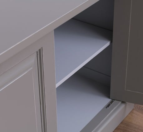 Bufet cu 2 usi, BAS, Colectia Directoire de la Studio Szel PS75BAS - Culoare Ext._P030A / Culoare Int._P010 - DUBLU COLOR