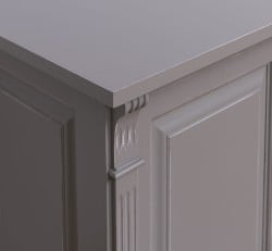 Bufet cu 2 usi, BAS, Colectia Directoire de la Studio Szel PS75BAS - Culoare Ext._P030A / Culoare Int._P010 - DUBLU COLOR