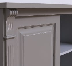 Bufet cu 2 usi, BAS, Colectia Directoire de la Studio Szel PS75BAS - Culoare Ext._P030A / Culoare Int._P010 - DUBLU COLOR