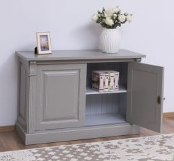 Bufet cu 2 usi, BAS, Colectia Directoire de la Studio Szel PS75BAS - Culoare Ext._P030A / Culoare Int._P010 - DUBLU COLOR