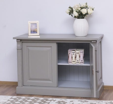 Bufet cu 2 usi, BAS, Colectia Directoire de la Studio Szel PS75BAS - Culoare Ext._P030A / Culoare Int._P010 - DUBLU COLOR