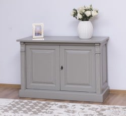 Bufet cu 2 usi, BAS, Colectia Directoire de la Studio Szel PS75BAS - Culoare Ext._P030A / Culoare Int._P010 - DUBLU COLOR
