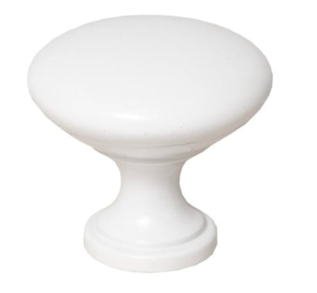 Zamak knob Terni white glossy - BUTON-GZ-TERNI-1-10