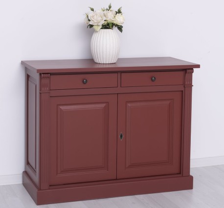 Bufet cu 2 usi, 2 sertare, BAS, Colectia Directoire de la Studio Szel PS38BAS - Culoare Ext._P029 / Culoare Int._P002 - DUBLU COLOR