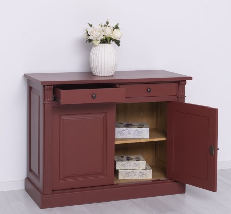 Bufet cu 2 usi, 2 sertare, BAS, Colectia Directoire de la Studio Szel PS38BAS - Culoare Ext._P029 / Culoare Int._P002 - DUBLU COLOR