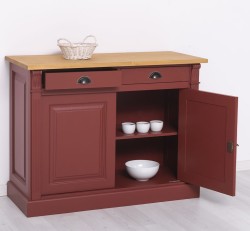 Bufet cu 2 usi, 2 sertare, BAS, Colectia Directoire de la Studio Szel PS38BAS - Culoare Top_P002 - Culoare Corp_P029 - DUBLU COLOR