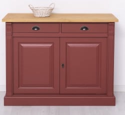 Bufet cu 2 usi, 2 sertare, BAS, Colectia Directoire de la Studio Szel PS38BAS - Culoare Top_P002 - Culoare Corp_P029 - DUBLU COLOR