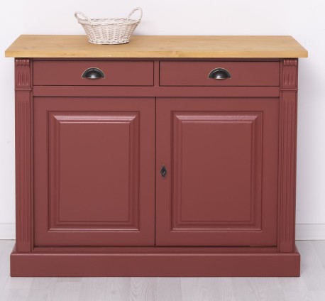 Bufet cu 2 usi, 2 sertare, BAS, Colectia Directoire de la Studio Szel PS38BAS - Culoare Top_P002 - Culoare Corp_P029 - DUBLU COLOR