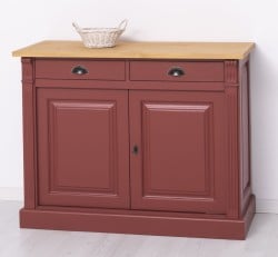 Bufet cu 2 usi, 2 sertare, BAS, Colectia Directoire de la Studio Szel PS38BAS - Culoare Top_P002 - Culoare Corp_P029 - DUBLU COLOR