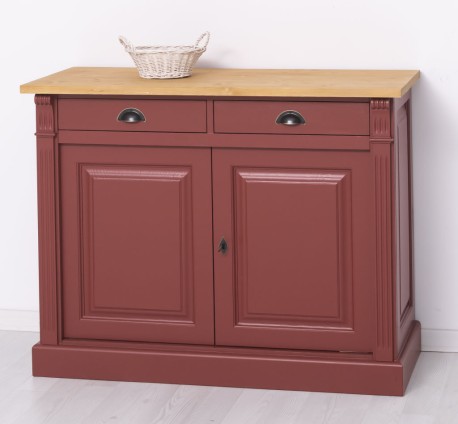 Bufet cu 2 usi, 2 sertare, BAS, Colectia Directoire de la Studio Szel PS38BAS - Culoare Top_P002 - Culoare Corp_P029 - DUBLU COLOR