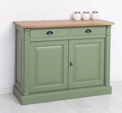 Bufet cu 2 usi, 2 sertare, BAS, Colectia Directoire de la Studio Szel PS38BAS - Culoare Top_P001 - Culoare Corp_P038 - DUBLU COLOR