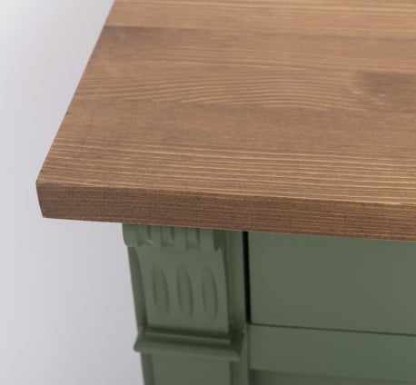 Bufet cu 2 usi, 2 sertare, BAS, Colectia Directoire de la Studio Szel PS38BAS - Culoare Top_P001 - Culoare Corp_P038 - DUBLU COLOR