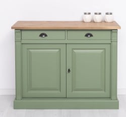 Bufet cu 2 usi, 2 sertare, BAS, Colectia Directoire de la Studio Szel PS38BAS - Culoare Top_P001 - Culoare Corp_P038 - DUBLU COLOR