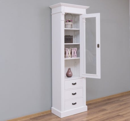 Dulap cu 1 usa sticla, 3 sertare, Colectia Directoire de la Studio Szel PS425 - Culoare_P039 - VOPSIT