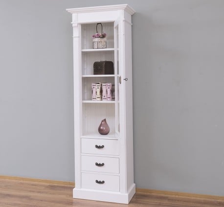 Dulap cu 1 usa sticla, 3 sertare, Colectia Directoire de la Studio Szel PS425 - Culoare_P039 - VOPSIT