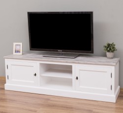 Comoda TV 2 usi, 1 raft de la Studio Szel PS417 - Culoare Top_P067 - Culoare Corp_P004 - DUBLU COLOR