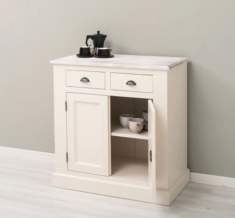 Bufet cu 2 usi, 2 sertare, BAS de la Studio Szel PS70BAS - Culoare Top_P080 - Culoare Corp_P015 - DUBLU COLOR