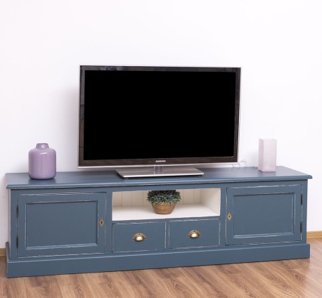 Comoda TV cu 2 sertare, 2 usi, BAS de la Studio Szel PS107BAS - Culoare Ext._P051A / Culoare Int._P039 - DUBLU COLOR