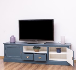 Comoda TV cu 2 sertare, 2 usi, BAS de la Studio Szel PS107BAS - Culoare Ext._P051A / Culoare Int._P039 - DUBLU COLOR