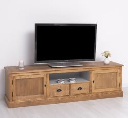 Comoda TV cu 2 sertare, 2 usi, BAS de la Studio Szel PS107BAS - Culoare Ext._P001 / Culoare Int._P010 - DUBLU COLOR