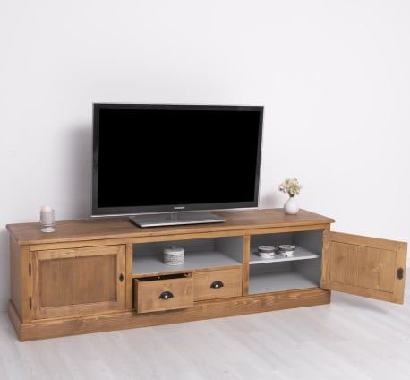 Comoda TV cu 2 sertare, 2 usi, BAS de la Studio Szel PS107BAS - Culoare Ext._P001 / Culoare Int._P010 - DUBLU COLOR
