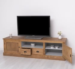Comoda TV cu 2 sertare, 2 usi, BAS de la Studio Szel PS107BAS - Culoare Ext._P001 / Culoare Int._P010 - DUBLU COLOR