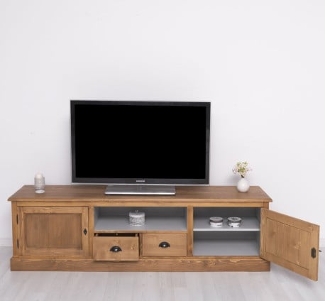 Comoda TV cu 2 sertare, 2 usi, BAS de la Studio Szel PS107BAS - Culoare Ext._P001 / Culoare Int._P010 - DUBLU COLOR
