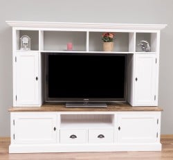 Comoda TV 2 sertare, 2 usi BAS +2 usi SUP de la Studio Szel PS107BAS+SUP - Culoare Top_P064 / Culoare Corp_P004 - DUBLU COLOR