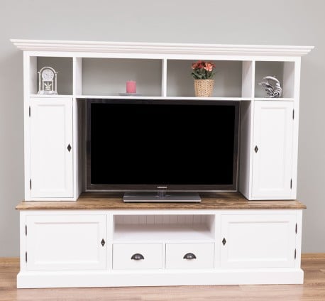 Comoda TV 2 sertare, 2 usi BAS +2 usi SUP de la Studio Szel PS107BAS+SUP - Culoare Top_P064 / Culoare Corp_P004 - DUBLU COLOR