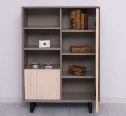 Bufet cu 2 usi Slatted de la Studio Szel PS750 - Culoare Corp_P030 - Culoare Usi_P095 - DUBLU COLOR