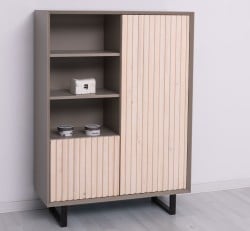 Bufet cu 2 usi Slatted de la Studio Szel PS750 - Culoare Corp_P030 - Culoare Usi_P095 - DUBLU COLOR