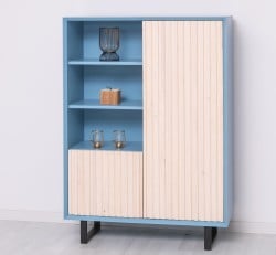 Bufet cu 2 usi Slatted de la Studio Szel PS750 - Culoare Corp_P053 - Culoare Usi_P095 - DUBLU COLOR