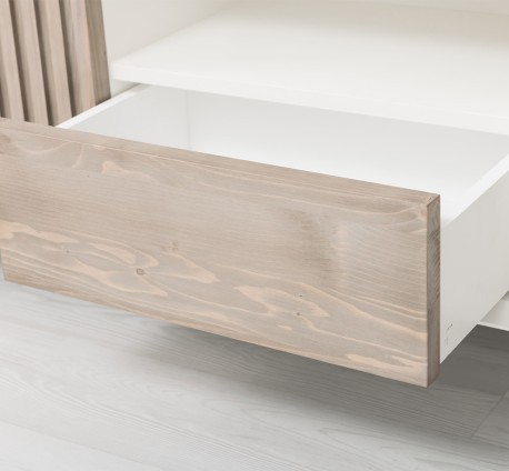 Comoda TV cu 2 usi si 1 sertar Slatted de la Studio Szel PS752 - Culoare Corp_P039 - Culoare Usi_P037 - DUBLU COLOR