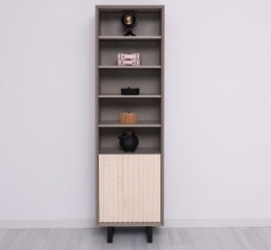Dulap cu 1 usa Slatted de la Studio Szel PS749 - Culoare Corp_P030 - Culoare Usi_P095 - DUBLU COLOR