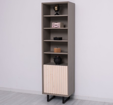 Dulap cu 1 usa Slatted de la Studio Szel PS749 - Culoare Corp_P030 - Culoare Usi_P095 - DUBLU COLOR