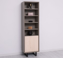 Dulap cu 1 usa Slatted de la Studio Szel PS749 - Culoare Corp_P030 - Culoare Usi_P095 - DUBLU COLOR
