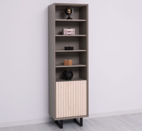 Dulap cu 1 usa Slatted de la Studio Szel PS749 - Culoare Corp_P030 - Culoare Usi_P095 - DUBLU COLOR