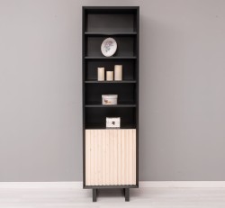 Dulap cu 1 usa Slatted de la Studio Szel PS749 - Culoare Corp_P003 - Culoare Usi_P095 - DUBLU COLOR
