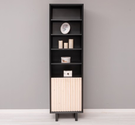 Dulap cu 1 usa Slatted de la Studio Szel PS749 - Culoare Corp_P003 - Culoare Usi_P095 - DUBLU COLOR