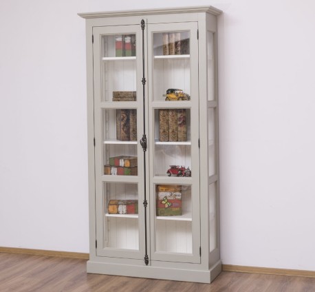 Vitrina sticla, 2 usi cu tija de la Studio Szel PS552 - Culoare_P076 - VOPSIT