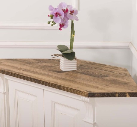 Bufet pentru colt, 2 usi, BAS, Colectia Directoire de la Studio Szel PS59BAS - Culoare Top_P064 - Culoare Corp_P004 - DUBLU COLOR