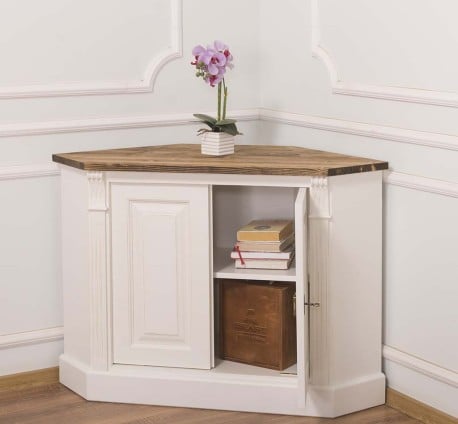 Bufet pentru colt, 2 usi, BAS, Colectia Directoire de la Studio Szel PS59BAS - Culoare Top_P064 - Culoare Corp_P004 - DUBLU COLOR