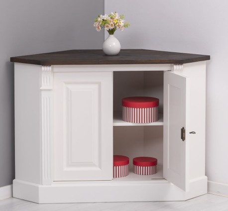 Bufet pentru colt, 2 usi, BAS, Colectia Directoire de la Studio Szel PS9BAS - Culoare Top_P085 - Culoare Corp_P039 - DUBLU COLOR