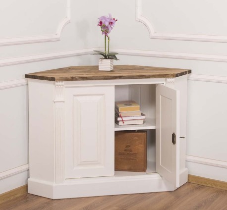 Bufet pentru colt, 2 usi, BAS, Colectia Directoire de la Studio Szel PS59BAS - Culoare Top_P064 - Culoare Corp_P004 - DUBLU COLOR
